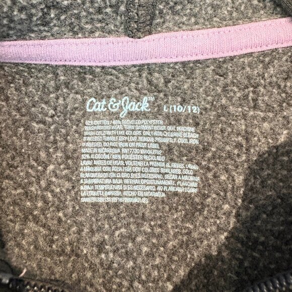 Cat & Jack Girls Hoodie Size Medium Charcoal Butterflies (SKU: 165G) - Picture 4 of 4